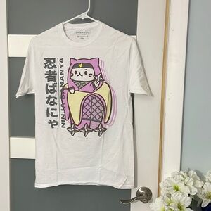 BANANYA Crunchyroll Mens Size S White Graphics Ninja T-shirt